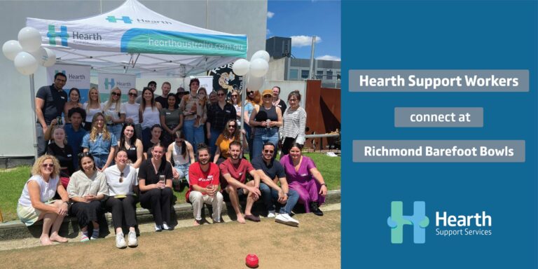 Hearth Support Workers, Relationship Managers & Support Staff recently came together to connect & celebrate Hearths fifth birthday at the Richmond Union Bowling Club